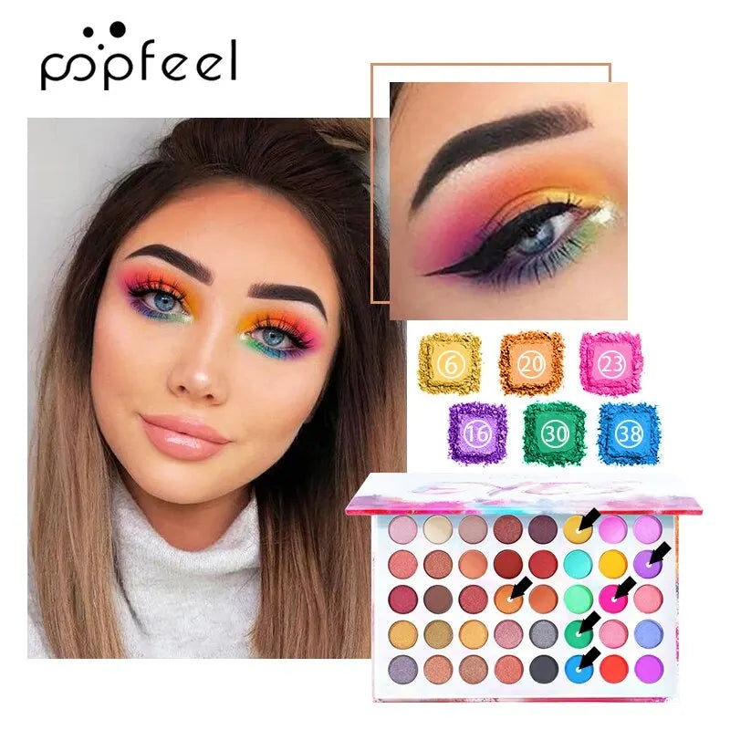 Paleta de Sombras Popfeel - 40 Cores